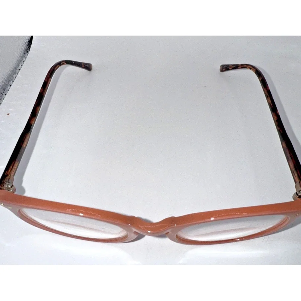 Loft Peach Tortoiseshell Eyeglass Frames - Round Retro Style Women's‎ Eyewear